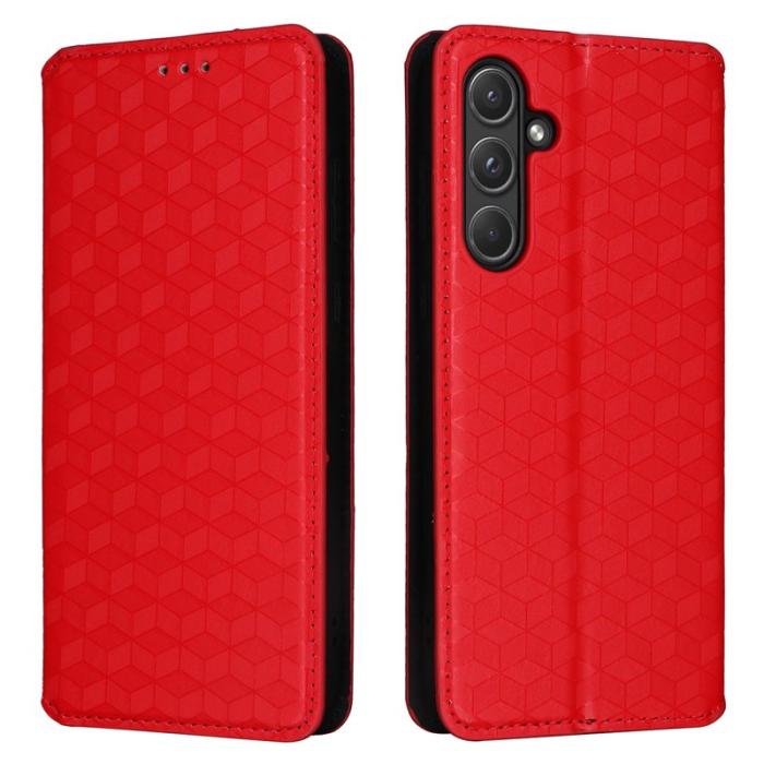 OEM - Samsung Galaxy A55 5G Skal Anti-Scratch Ställ Magnetisk - Röd