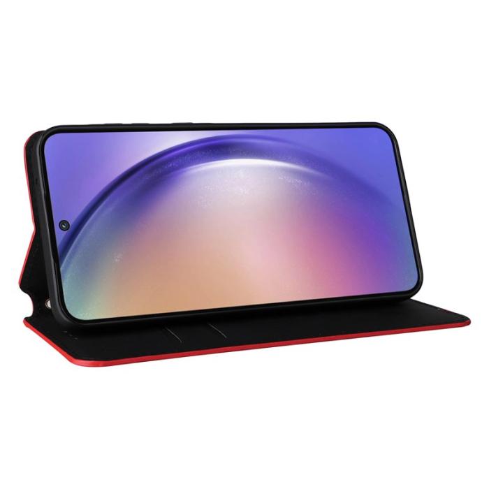 OEM - Samsung Galaxy A55 5G Skal Anti-Scratch Ställ Magnetisk - Röd