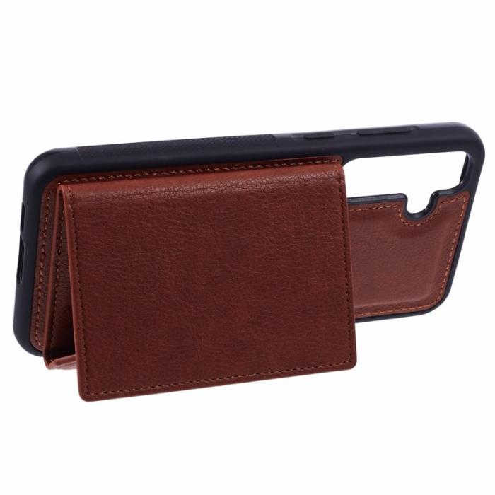 OEM - Samsung Galaxy A55 5G Skal Avtagbart Äkta Läder + TPU - Brun