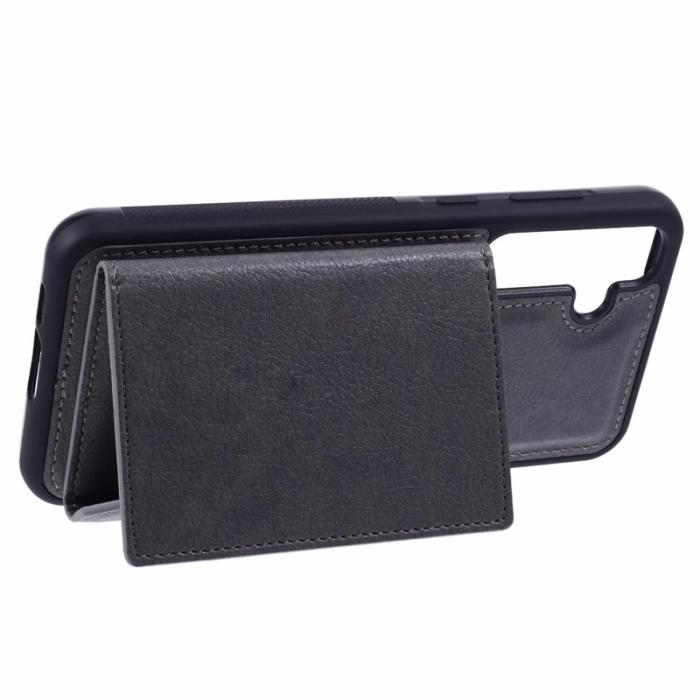 OEM - Samsung Galaxy A55 5G Skal Avtagbart Äkta Läder + TPU - Grå