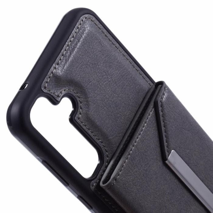 OEM - Samsung Galaxy A55 5G Skal Avtagbart Äkta Läder + TPU - Grå