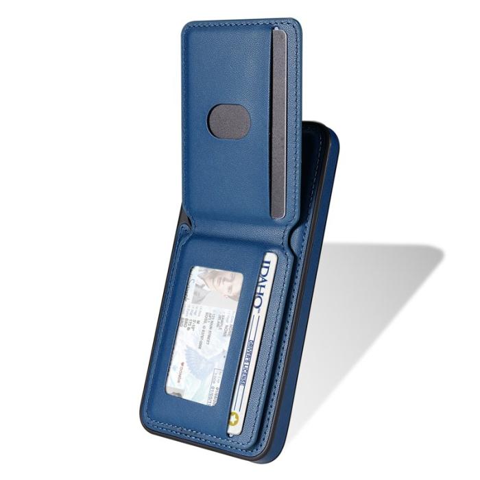 OEM - Samsung Galaxy A55 5G Mobilskal Avtagbart KortPU Läder - Blå