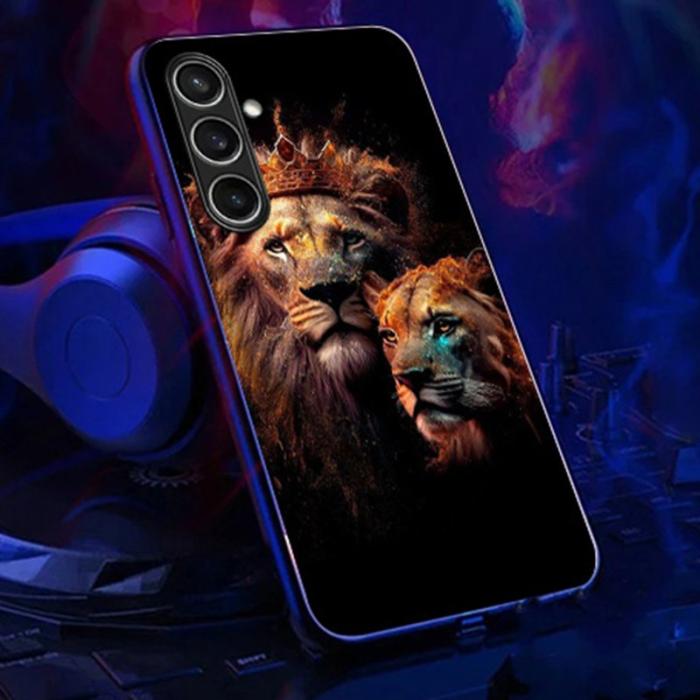 OEM - Samsung Galaxy A55 5G Skal Call Flash Series TPU - Gyllene Lejon