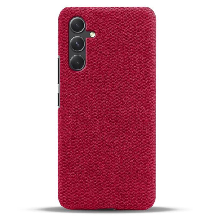 OEM - Samsung Galaxy A55 5G Skal Cloth+PC Stöttålig Slim - Röd