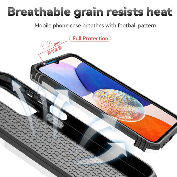 OEM - Samsung Galaxy A55 5G Skal Combo Plast Kickstand Anti-Drop - Silver