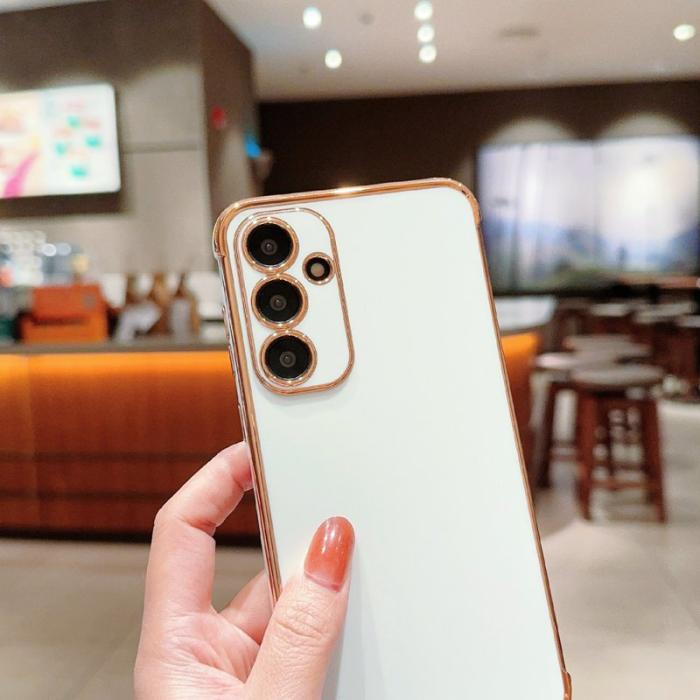 OEM - Samsung Galaxy A55 5G Skal Electroplaterad Design Mjuk TPU - Blå