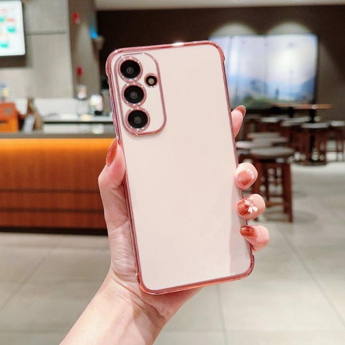 OEM - Samsung Galaxy A55 5G Skal Electroplaterad Design Mjuk TPU - Rosa