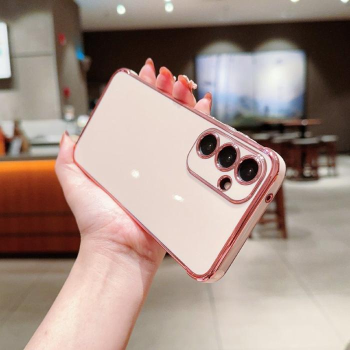 OEM - Samsung Galaxy A55 5G Skal Electroplaterad Design Mjuk TPU - Rosa