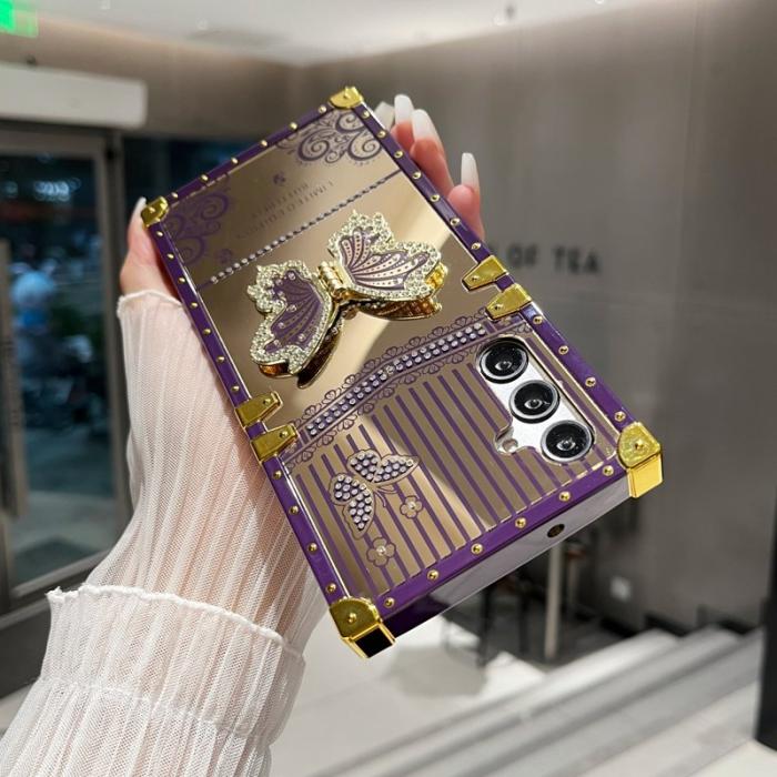 OEM - Samsung Galaxy A55 5G Skal Elektropläterad TPU + PC - Mörklila