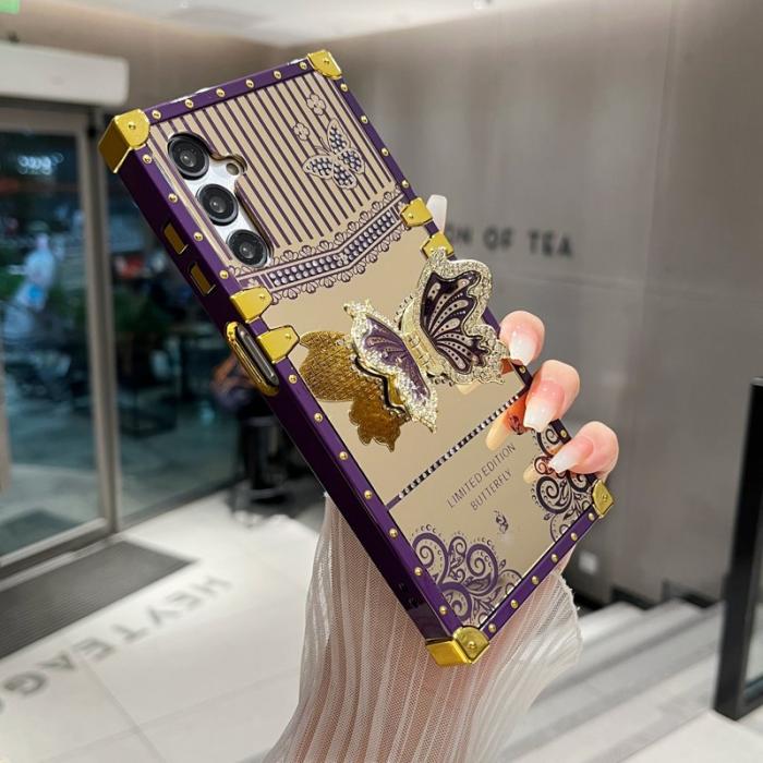 OEM - Samsung Galaxy A55 5G Skal Elektropläterad TPU + PC - Mörklila