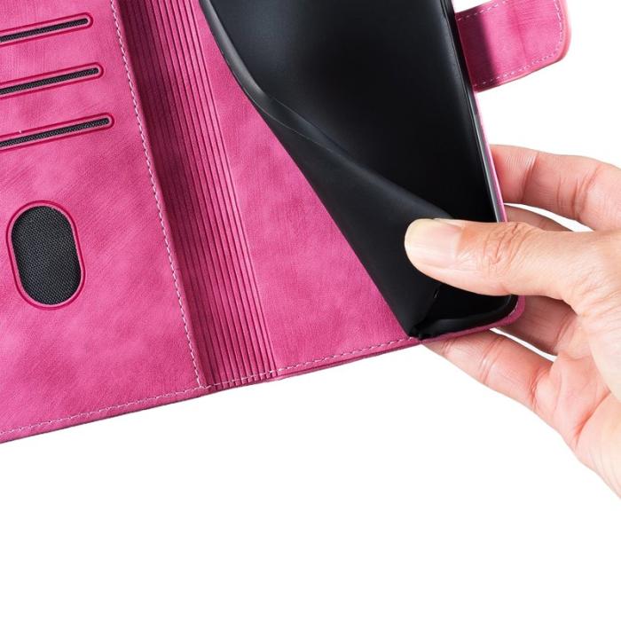 OEM - Mobilskal till Samsung Galaxy A55 5G Fällbart Ställ KonstLäder - Rosa