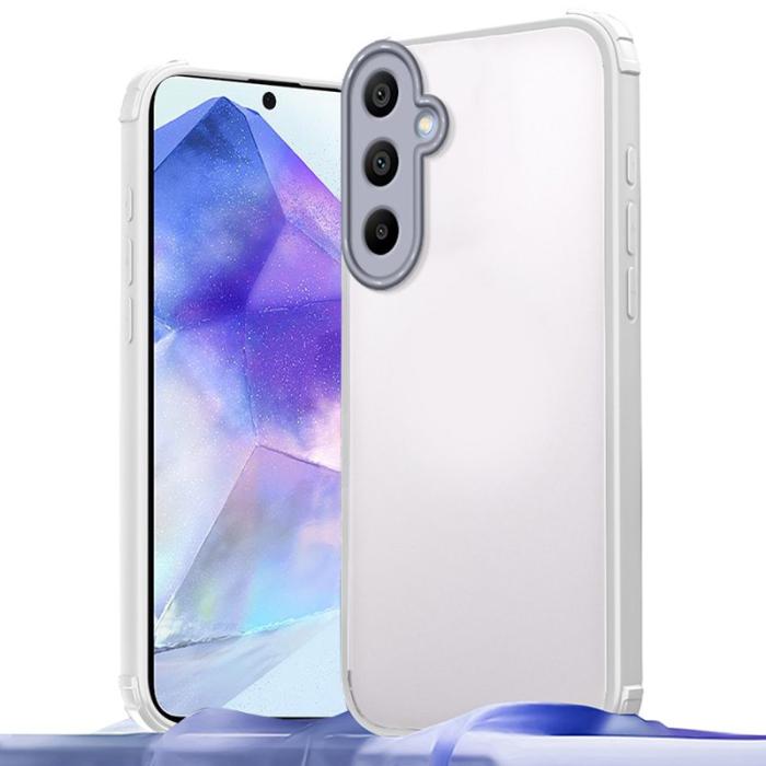 OEM - Samsung Galaxy A55 5G Skal Förstärkt Hörn Stötsäker TPU + Akryl - Vit