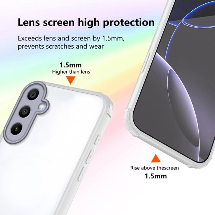 OEM - Samsung Galaxy A55 5G Skal Förstärkt Hörn Stötsäker TPU + Akryl - Vit