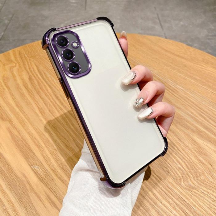 OEM - Samsung Galaxy A55 5G Skal Förstärkta Hörn TPU Klar Bakcover - Lila