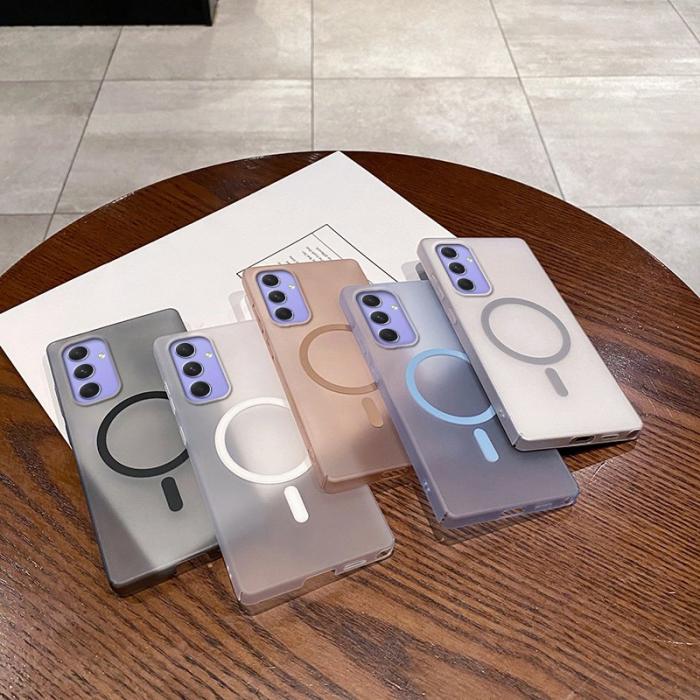 OEM - Samsung Galaxy A55 5G Skal Frostad PC - Transparent Vit