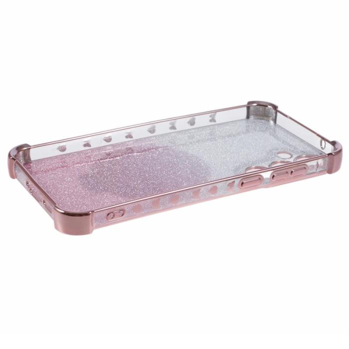 OEM - Samsung Galaxy A55 5G Skal Glittrande Kickstand TPU - Rosa