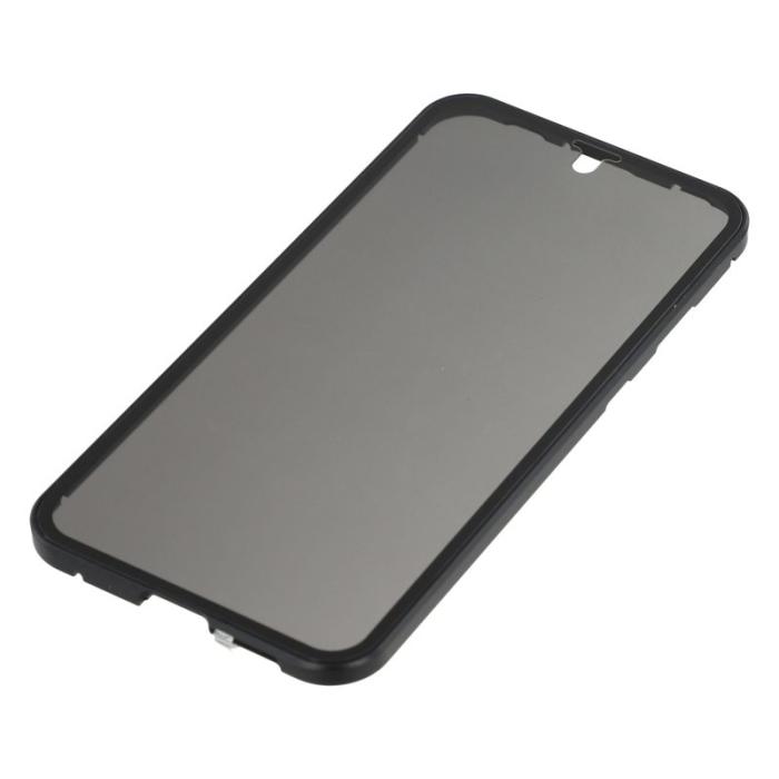 OEM - Samsung Galaxy A55 5G Skal Härdat Glas Metall Magnetlås - Svart