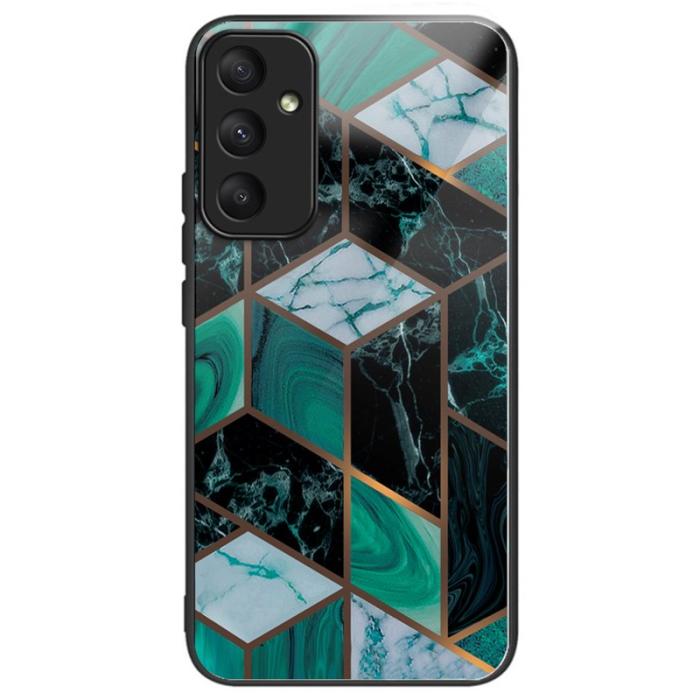 OEM - Samsung Galaxy A55 5G Skal Härdat Glas + Plast Marmor Mönster - Stil N