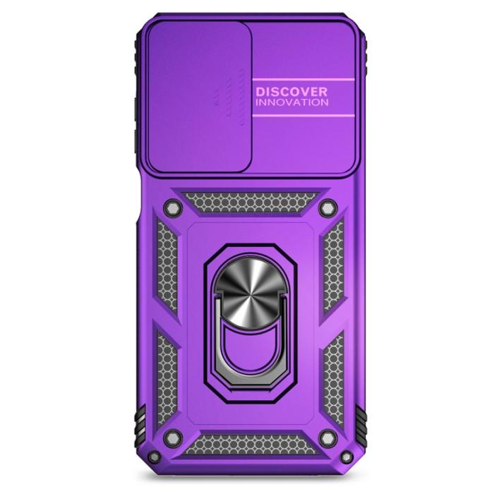 OEM - Samsung Galaxy A55 5G Skal Kombi PC+TPU Ställ Anti-Drop - Lila