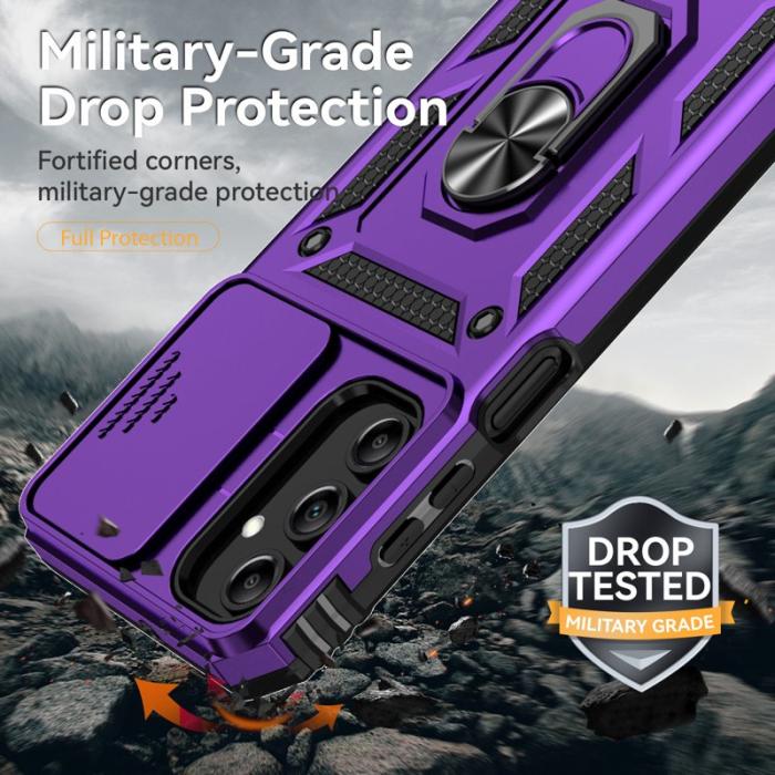 OEM - Samsung Galaxy A55 5G Skal Kombi PC+TPU Ställ Anti-Drop - Lila