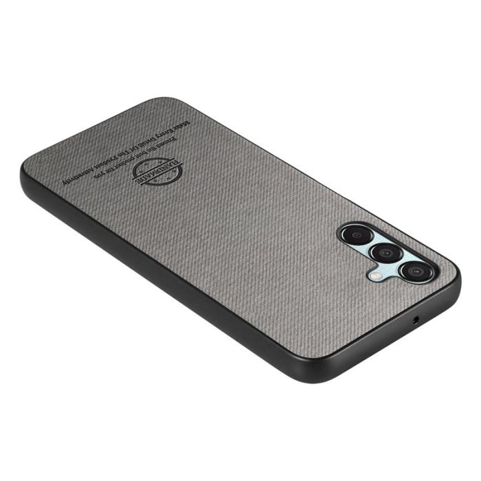 OEM - Samsung Galaxy A55 5G Skal Konstläder + Plast Anti-Drop - Grå