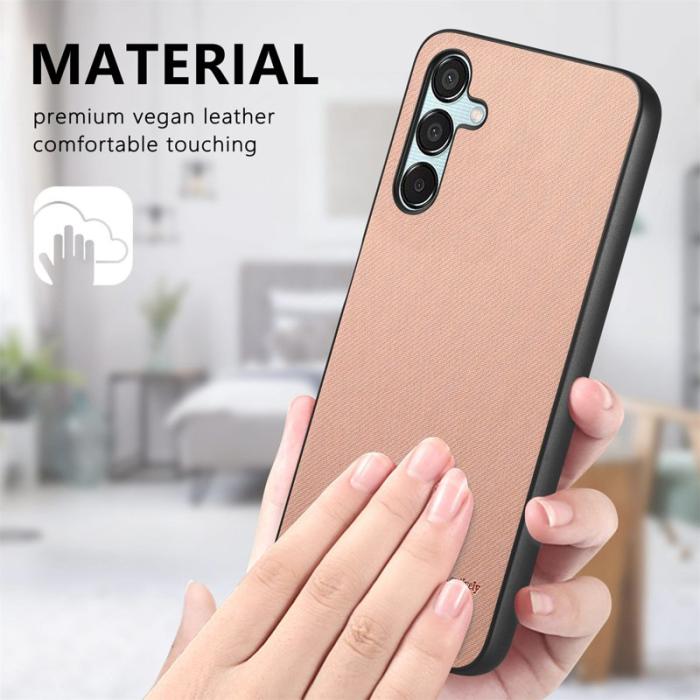 OEM - Mobilskal till Samsung Galaxy A55 5G Konstläder + Plast Anti-Drop - Rosa