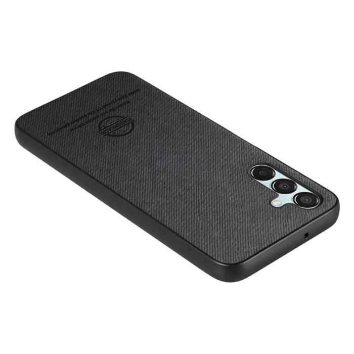 OEM - Samsung Galaxy A55 5G Skal Konstläder + Plast Anti-Drop - Svart