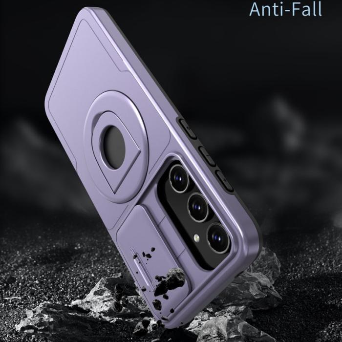 OEM - Samsung Galaxy A55 5G Skal Magnetisk Ställ TPU+PC - Lila