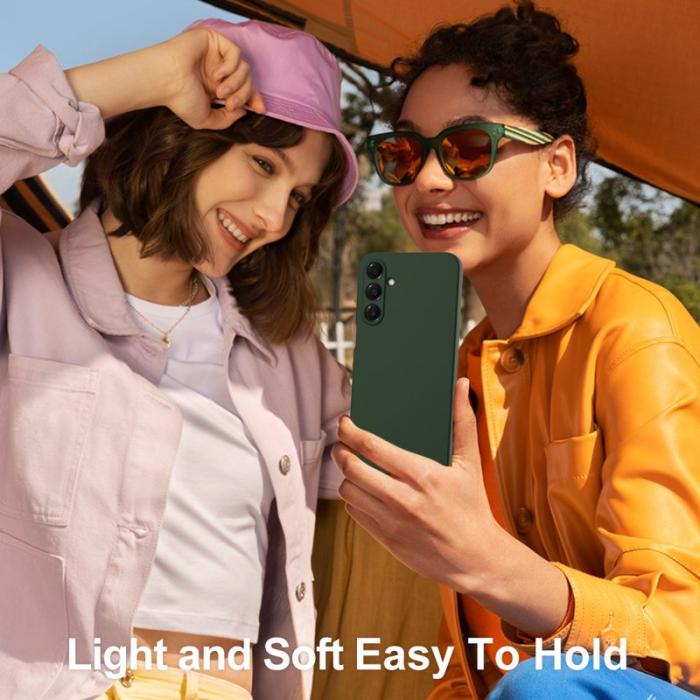 OEM - Samsung Galaxy A55 5G Skal Magnetiskt Anti-Drop Vätskesilikon - Mörkgrön