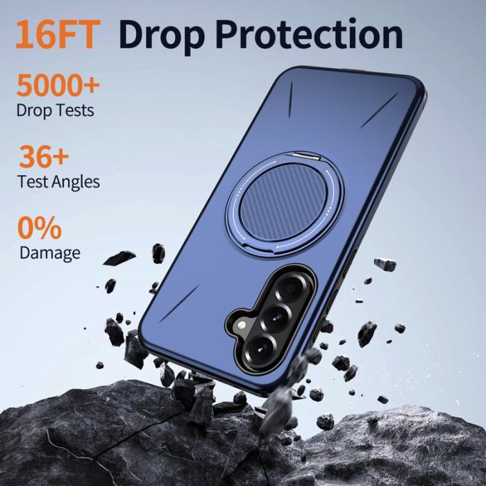 OEM - Samsung Galaxy A55 5G Skal Magnetiskt Ställ TPU + PC - Blå