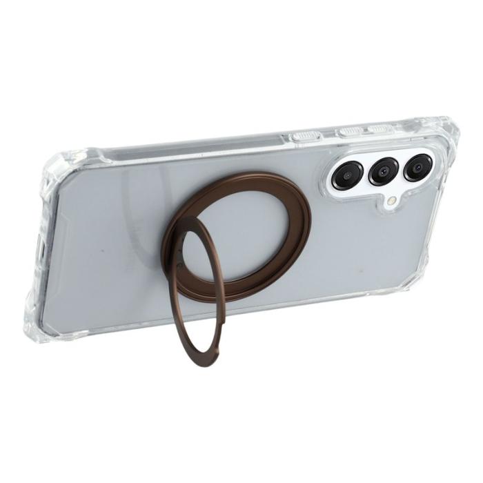 OEM - Samsung Galaxy A55 5G Skal Magnetiskt Ställ TPU + PC - Brun