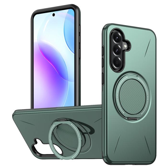OEM - Samsung Galaxy A55 5G Skal Magnetiskt Ställ TPU + PC - Grön