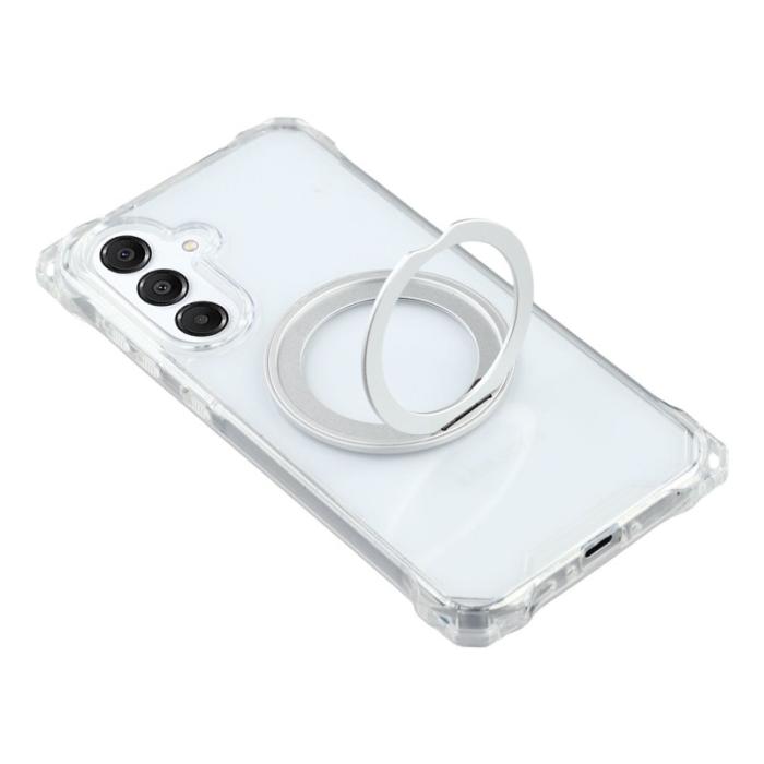 OEM - Samsung Galaxy A55 5G Skal Magnetiskt Ställ TPU + PC - Transparent