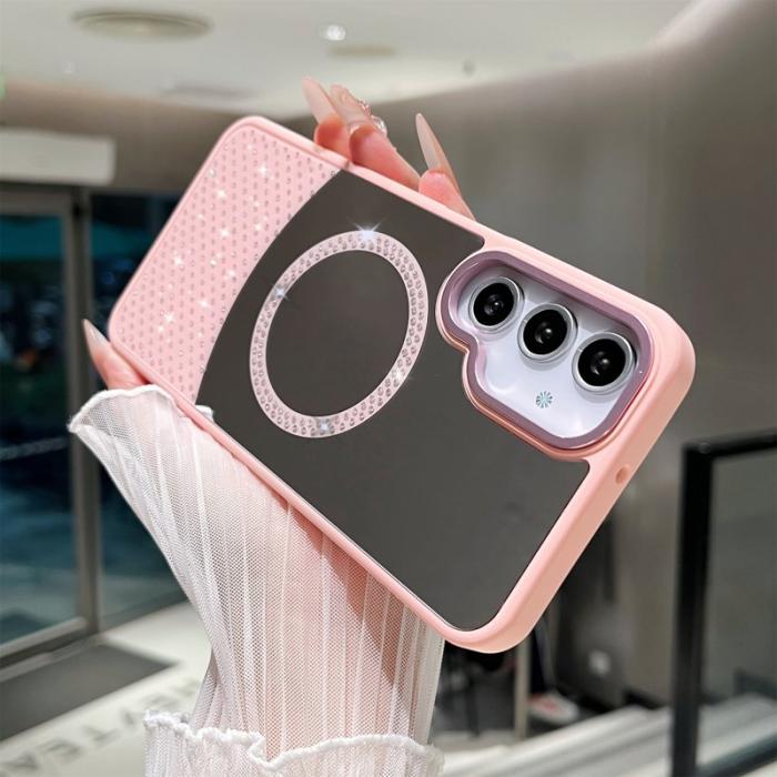 OEM - Samsung Galaxy A55 5G Skal Magnetiskt TPU + PC Stöttåligt - Rosa