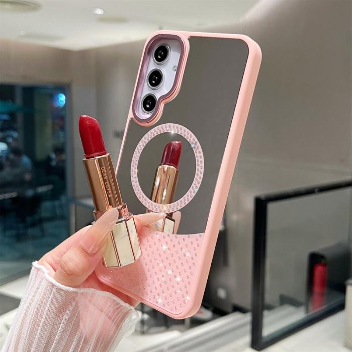 OEM - Samsung Galaxy A55 5G Skal Magnetiskt TPU + PC Stöttåligt - Rosa