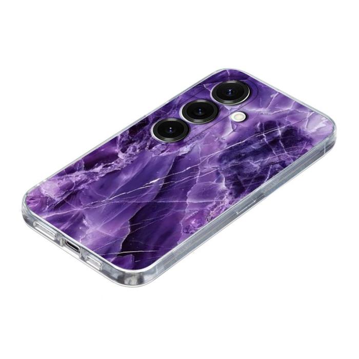 OEM - Samsung Galaxy A55 5G Skal Marmortryck Mjuk TPU - Lila