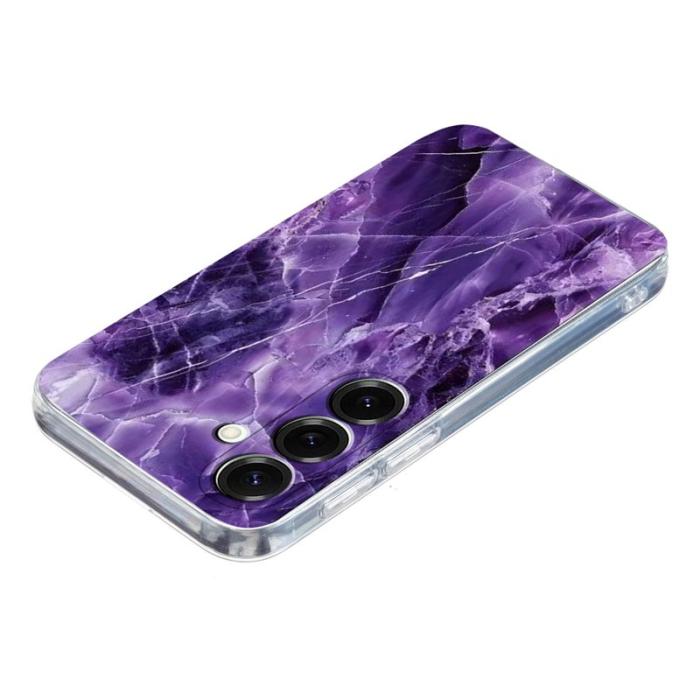 OEM - Samsung Galaxy A55 5G Skal Marmortryck Mjuk TPU - Lila