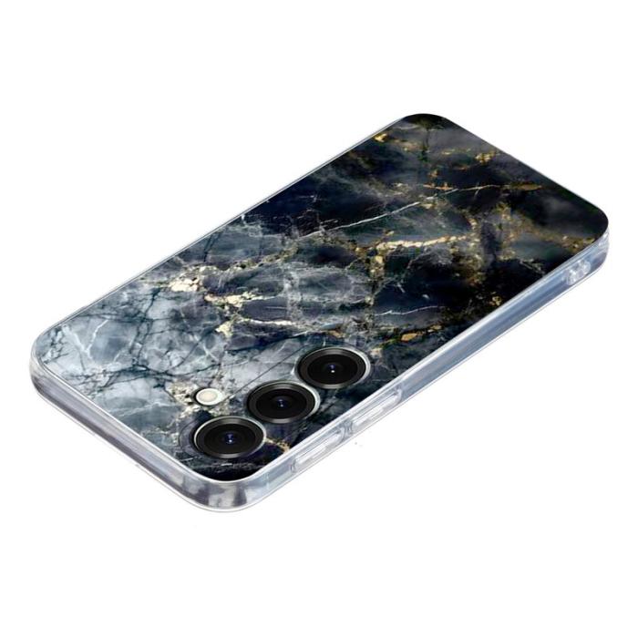OEM - Samsung Galaxy A55 5G Skal Marmortryck Mjuk TPU - Svart