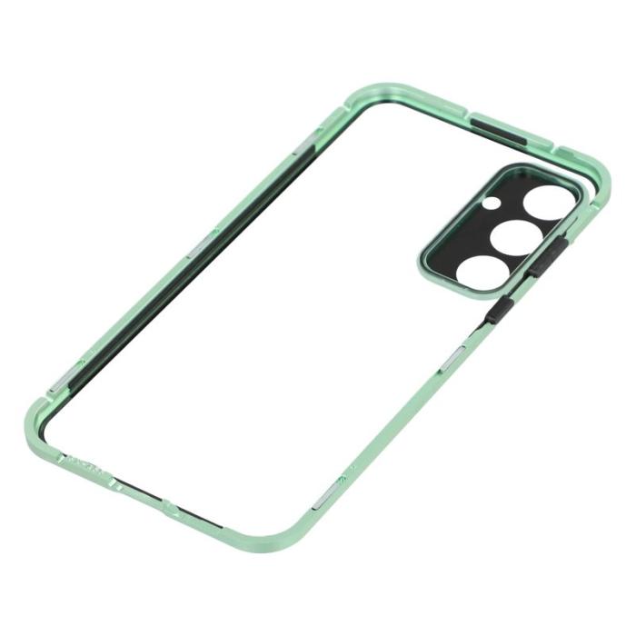 OEM - Samsung Galaxy A55 5G Skal med Anti-Spion Skärmskydd - Grön