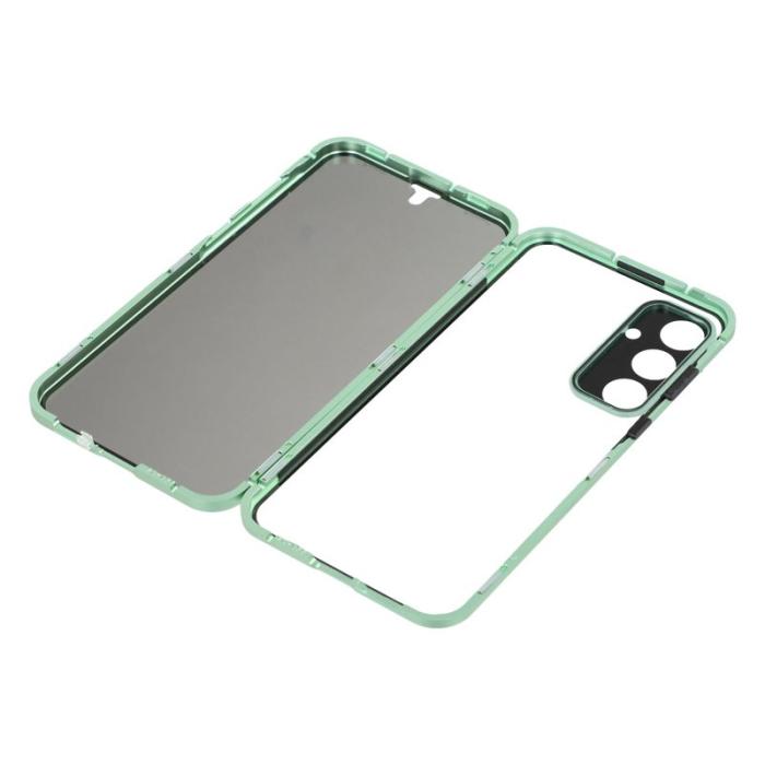 OEM - Samsung Galaxy A55 5G Skal med Anti-Spion Skärmskydd - Grön