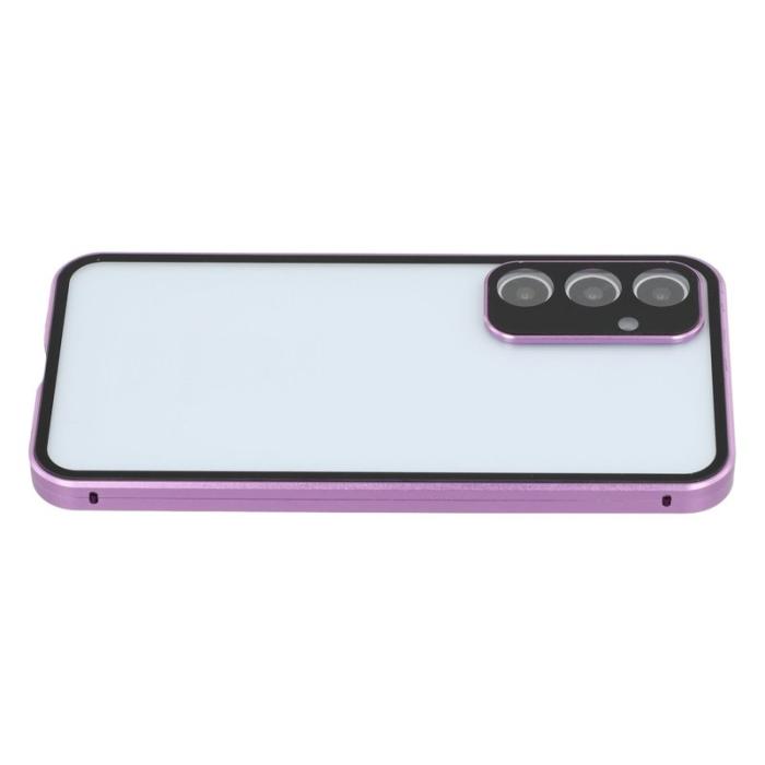 OEM - Samsung Galaxy A55 5G Skal med Anti-Spion Skärmskydd - Lila