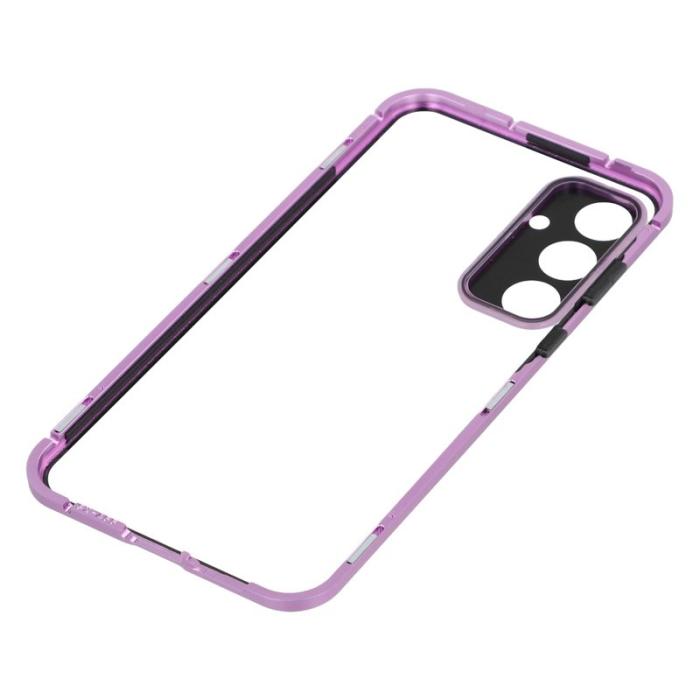 OEM - Samsung Galaxy A55 5G Skal med Anti-Spion Skärmskydd - Lila