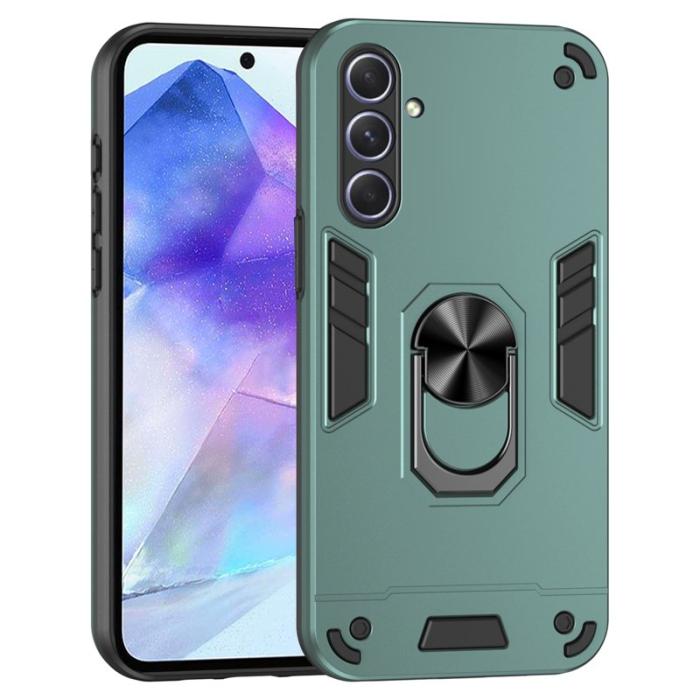 OEM - Samsung Galaxy A55 5G Skal Med Ställ Plast - Grön