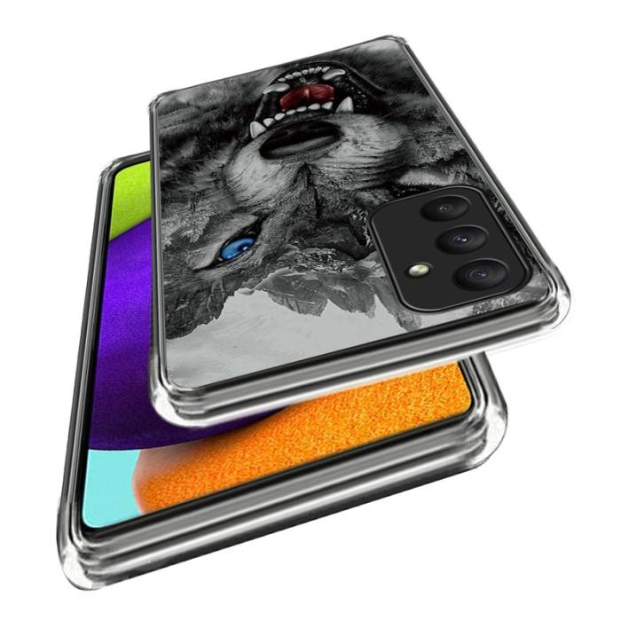 OEM - SAMSUNG Galaxy A55 5G Skal Mönster Anti-Drop Soft TPU - Fierce Wolf