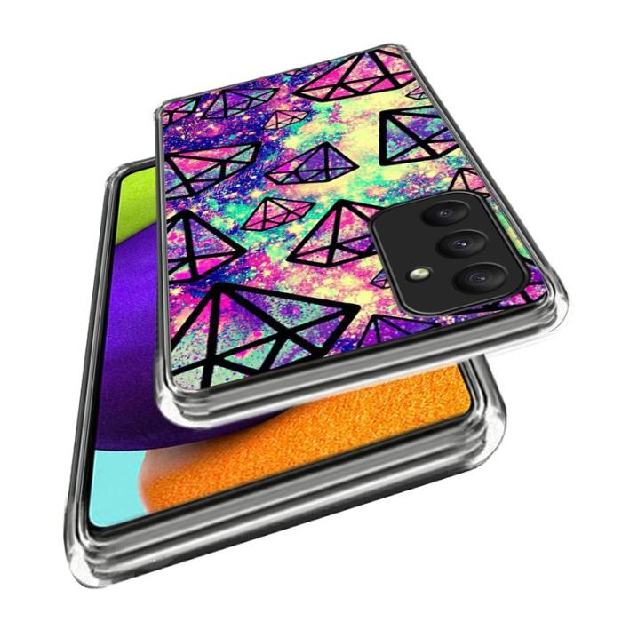 OEM - Samsung Galaxy A55 5G Skal Mönstertryck Tunn Mjuk TPU Skydd - Diamanter