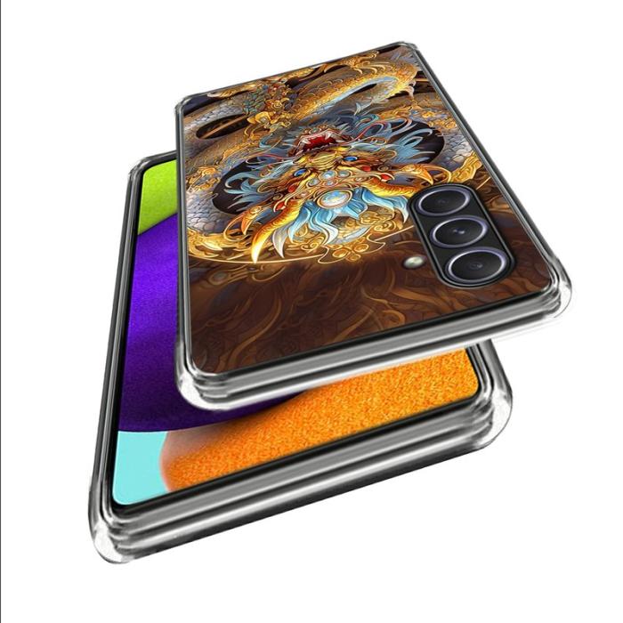 OEM - Samsung Galaxy A55 5G Skal Mönstertryckt Stöttåligt TPU - Draken