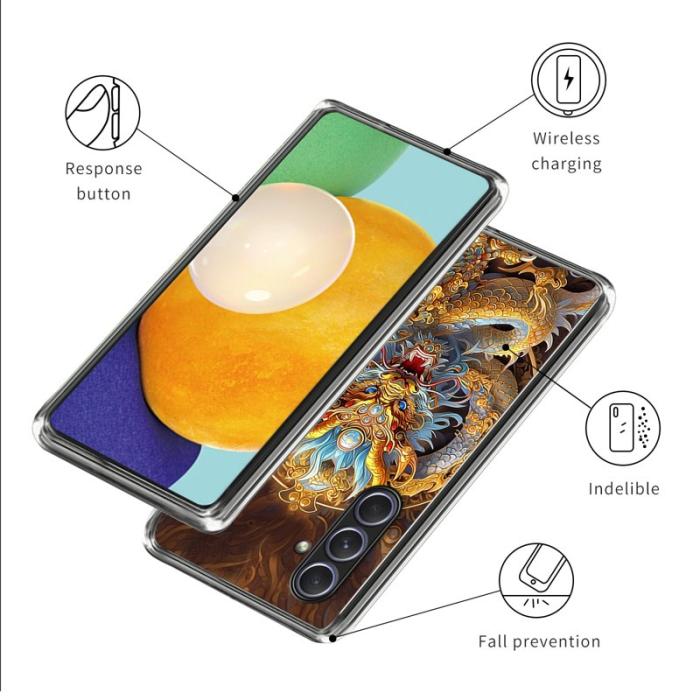 OEM - Samsung Galaxy A55 5G Skal Mönstertryckt Stöttåligt TPU - Draken