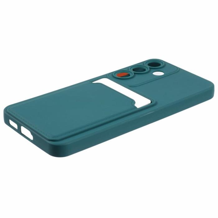 OEM - Samsung Galaxy A55 5G Skal Plast Anti-rep och Kortfack - Mörkgrön
