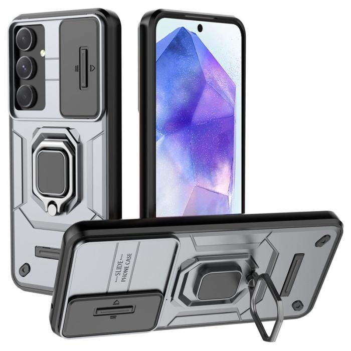 OEM - Samsung Galaxy A55 5G Skal Plast Anti-repning Skydd - Grå