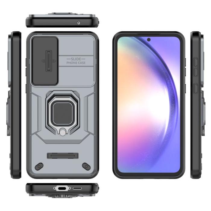 OEM - Samsung Galaxy A55 5G Skal Plast Anti-repning Skydd - Grå